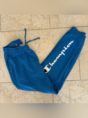 Champion' Blue Logo Jogger Sweatpants